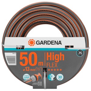 Gardena Comfort High Flex kerti tömlő, 50 m, Ø 13 mm, szürke-narancs, Power Grip-pel.