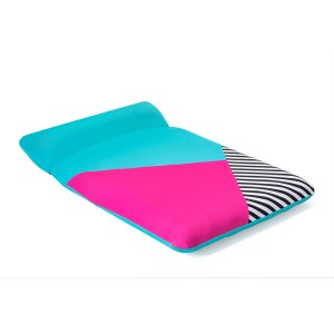 Bestway légmatrac textil huzattal, türkiz-rózsaszín-csíkos, 200x129 cm. Mosható huzat UV védelemmel.