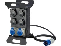 Lakókocsi-bővítődoboz 4-es 2 x CEE 16 A 1,5 m IP44 Fekete-kék Lakókocsi-bővítődoboz 4-es 2 x CEE 16 A 1,5 m IP44 Fekete-kék