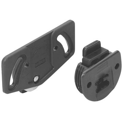 Hettich SlideLine 55 szerelőkészlet egy 12 kg-os műanyag ajtóhoz, barna