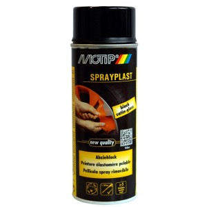 MOTIP Sprayplast, lehúzható festék fekete selyemfényű autóápoláshoz.