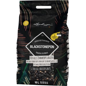 Lechuza Blackstone Pon virágföld, 18 l, ásványi, fekete, szobanövényekhez.