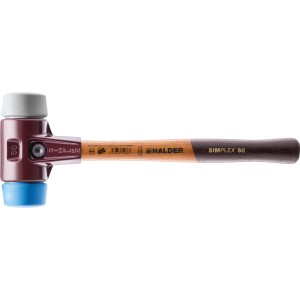 Simplex kalapács 50 mm fa nyéllel és két betéttel (TPE-soft, TPE-mid).
