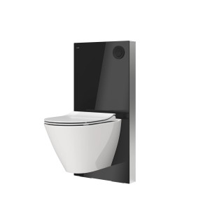 t.b.t. Fali WC fekete előfalas szereléssel szárazépítéshez.