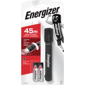 Energizer X-Focus zseblámpa elemekkel, állítható fénysugárral és 45 m hatótávolsággal.