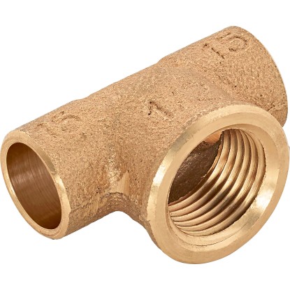 OBI forrasztható T-idom 15 mm x 18,6 mm (Rp 1/2) vörösöntvény