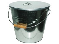 Hamugyűjtő vödör fedéllel, horganyzott