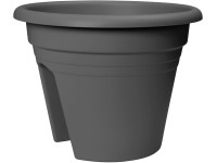 Florus Mediterran 2-Way korlátra rakható virágcserép 30 cm átmérő antracit