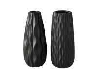Boltze Home váza Luana 2-féle változatban 10 cm x 25 cm fekete