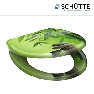 Schütte Green Garden WC ülőke SoftClose funkcióval és gyorsrögzítéssel, Duroplast, mintás nyomtatás