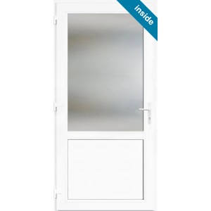 K 100 műanyag mellékbejárati ajtó fehér 98 cm x 198 cm balos kivitel kilinccsel