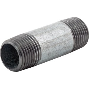 21 mm x 60 mm-es temperöntvény fitting, horganyzott, külső menettel.