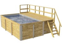 Weka tömörfa medence 595 1. méret 490 cm x 309 cm x 203 cm világosszürke Weka tömörfa medence 595 1. méret 490 cm x 309 cm x 203 cm világosszürke