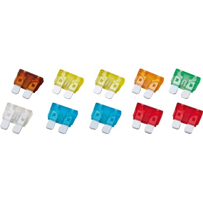 Biztosítékkészlet 10 darabos 5 A - 30 A lapos
