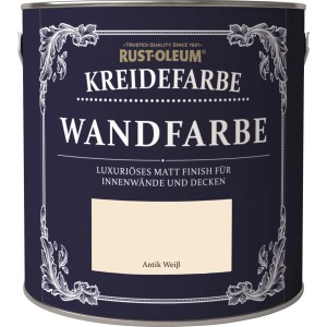 Doboz Rust-Oleum krétafesték falfesték Antik fehér, 2,5 l. Matt festék beltérre.