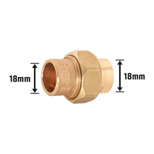 Vörösréz forrasztó idom, Ø 18 mm, rézcsövekhez, oldható kötés.