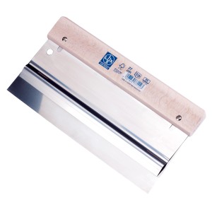 LUX Biflex spakli, 270 mm széles, bükkfa nyéllel és rozsdamentes acél pengével.