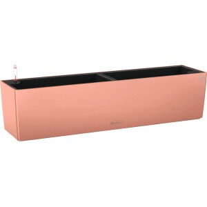 Lechuza Balconera Color 80 korallpiros virágláda, 79 cm széles, öntözőrendszerrel.