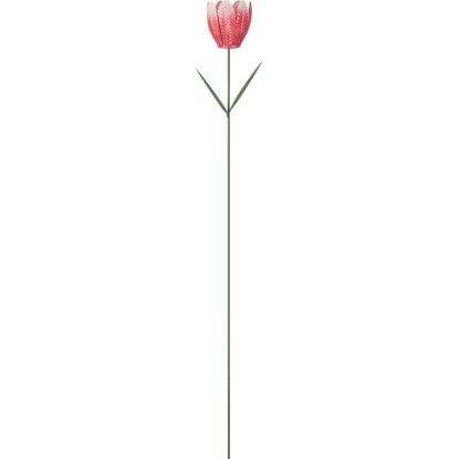 Tulipán leszúrható kerti dekoráció vas narancssárga 70 cm x Ø 5,5 cm