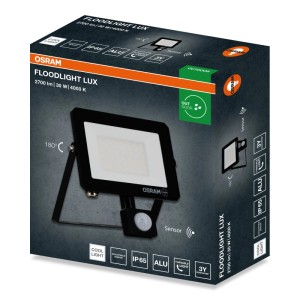 Osram FL LUX mozgásérzékelős LED reflektor 30W semleges fehér IP65 fekete