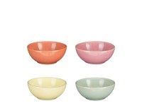 Mica Decorations Rico tál sárga narancs zöld rózsaszín 4 db Ma 3,5 cm x Át 9 cm