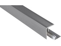 Kovalex WPC oldalzáró profil alumín. rögzítéssel szürke 4,8 cm x 6,4 cm x 250 cm