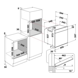 Whirlpool beépíthető sütő WOI4S8CM1S