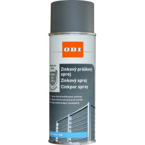 Szürke spray OBI cinkpor spray speciális alkalmazásokhoz.