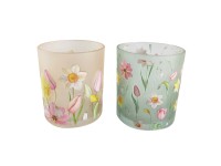 Boltze mécsestartó Tulip nagy 10 cm x 9 cm x 9 cm többszínű