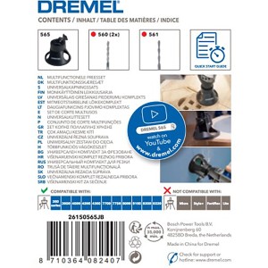Dremel 565 többcélú marófej készlet marókkal és útmutatóval.