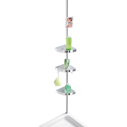 Wenko Premium teleszkópos zuhanysarok 3 polcos ezüstszínű