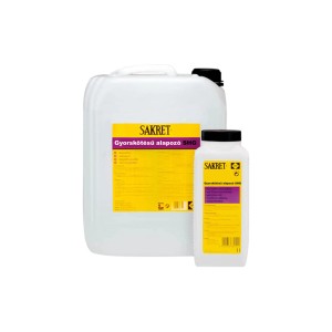 Sakret Haftgrund gyors fehér, 5 kg-os kanna és 1 kg-os palack.