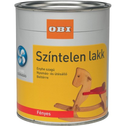 OBI színtelen lakk vízzel higítható átlátszó magasfényű 375 ml