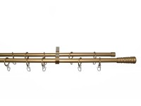 Fém karnis 2 soros arany 160 cm LIBER típus véggel