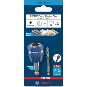 Bosch szár előfúróval Expert Power Change Plus, HEX szár, HSS-G.