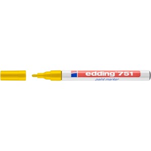 Sárga Edding 751 festékmarker, egy filctoll a fedő színhez.