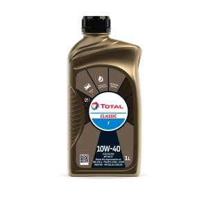 Total Classic 7 10W-40 motorolaj barna 1 literes flakonban.