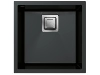 Miló beépíthető mosogató Qubo 44 gránit kompozit fekete Miló beépíthető mosogató Qubo 44 gránit kompozit fekete