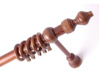 Fa szimpla karnis 200 cm barna