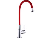 baliv konyhai csaptelep KI-1823 krómszínű-piros