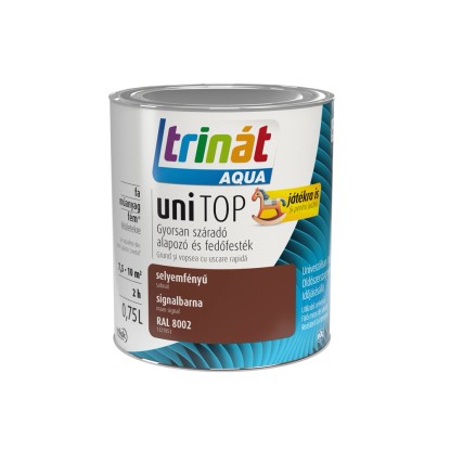 Trinát Aqua Unitop zománcfesték szignalbarna 0,75 l