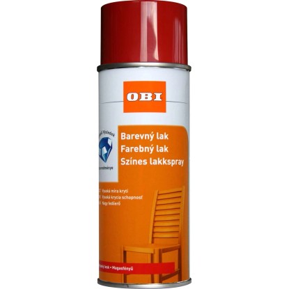 OBI lakkspray színes magasfényű tűzpiros 400 ml