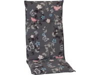 Székpárna Bregenz magastámlás székhez szürke virágokkal