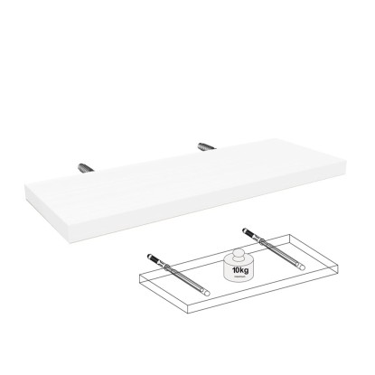 Lebegő polc fehér 80 cm x 25 cm x 2,5 cm