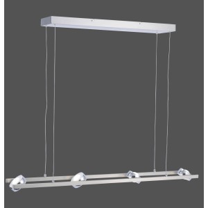 Applikációval vezérelhető LED függőlámpa Lolasmart-Opti acél, 98 cm széles.