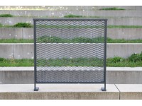 Dieda Linus fémrács kitöltő elem szögletes alumínium 100 cm x 100 cm antracit