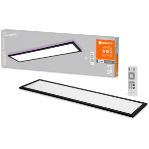 Ledvance Planon Plus LED mennyezeti lámpa, fekete, 100x25cm, távirányítóval és csomagolással.