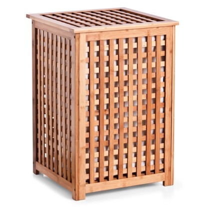 Zeller Present szennyestartó 80 l bambusz 40 cm x 40 cm x 58 cm natúr