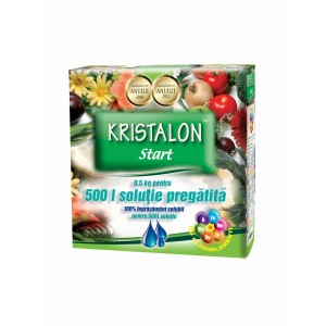 Kristalon Start virágtrágya, 0,5 kg-os csomag 500 l oldathoz.