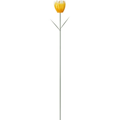 Tulipán leszúrható kerti dekoráció vas sárga 70 cm x Ø 5,5 cm